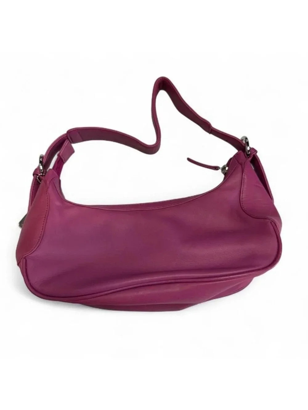 Osgoode Marley Pink Leather Crescent Shoulder Bag Purse Y2K Hobo Casual Vibrant